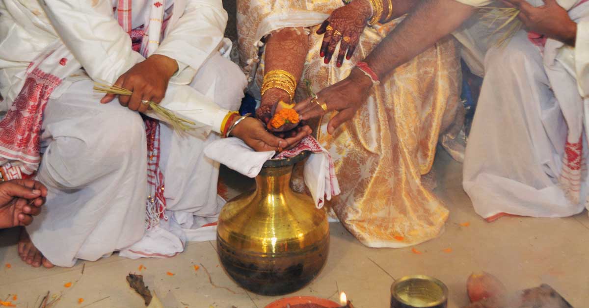 Kanyadaan in an Assamese wedding