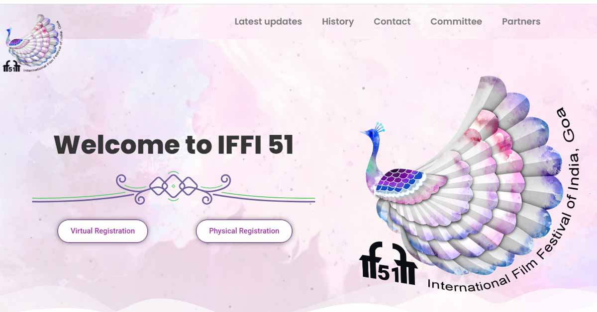 Screengrab of IFFI website