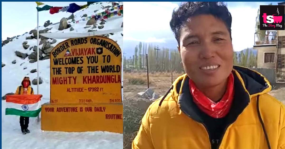 Anjali Das from Assam reaches Ladakh on foot