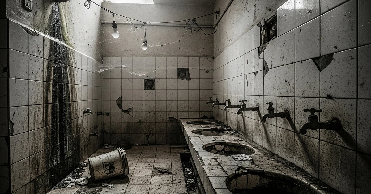Filthy washrooms at Indian government offices