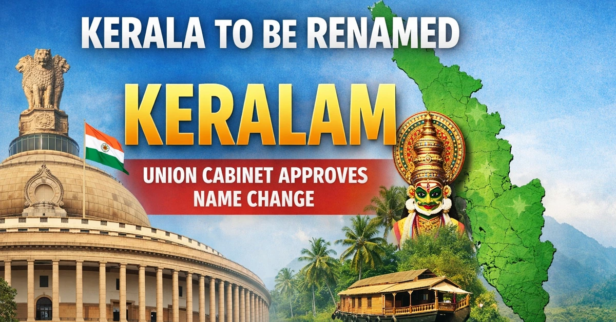 Kerala has been renamed as Keralam